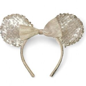 Glittering Sequin Bow Mouse Ears Headband